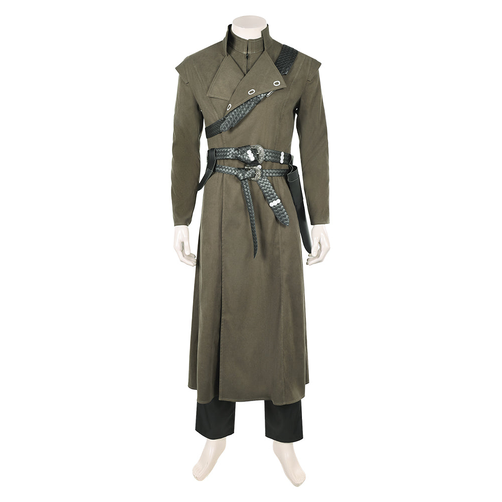 Cosplay Costume Corlys Velaryon The Sea Snake House of the Dragon 3(2026) Tenue Médiévale Verte Homme