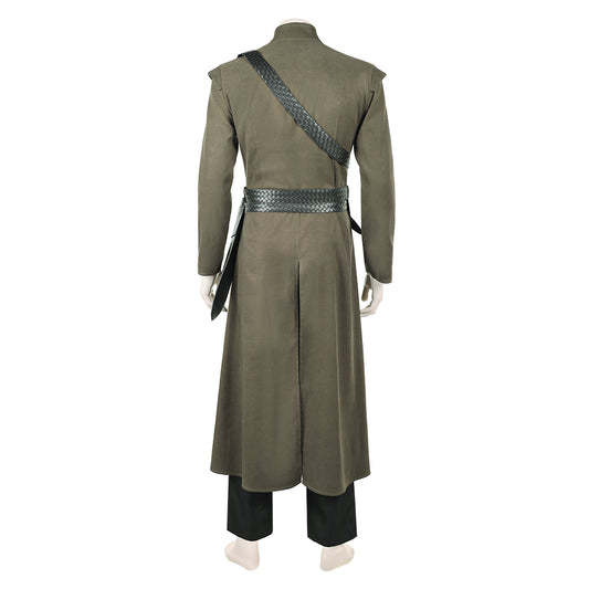 Cosplay Costume Corlys Velaryon The Sea Snake House of the Dragon 3(2026) Tenue Médiévale Verte Homme