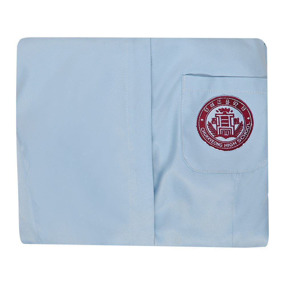 Cosplay Costume Daehan Uniforme Scolaire Teach You a Lesson(2026) TV Cosplay Chemise Bleue Femme