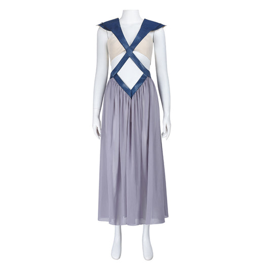 Cosplay Costume Daenerys Targaryen House of the Dragon 3(2026) TV Cosplay Robe Grise Femme