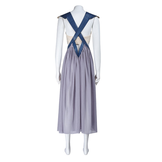 Cosplay Costume Daenerys Targaryen House of the Dragon 3(2026) TV Cosplay Robe Grise Femme