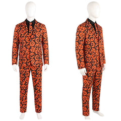 Cosplay Costume David S. Pumpkins Saturday Night Live TV Show Cosplay Tenue Orange Homme