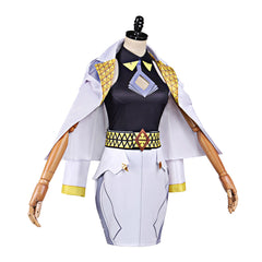 Cosplay Costume Domina Overwatch Jeu Cosplay Tenue Noire et Blanche Femme
