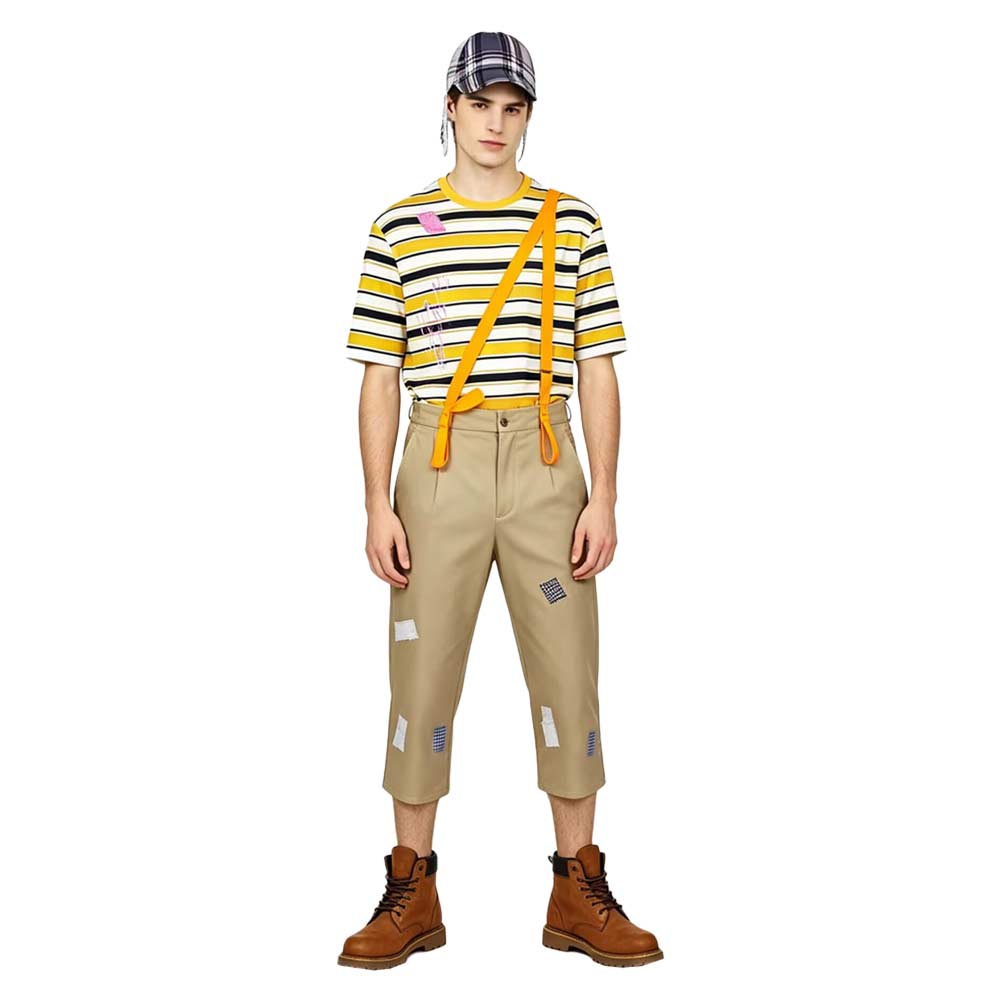Cosplay Costume El Chavo Le Garçon du Huitième TV Cosplay Tenue Jaune Homme