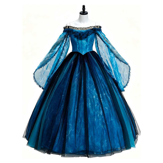 Cosplay Costume Elizabeth Frankenstein Film Cosplay Robe Bleue Femme