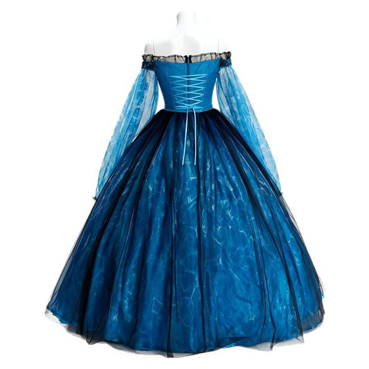 Cosplay Costume Elizabeth Frankenstein Film Cosplay Robe Bleue Femme