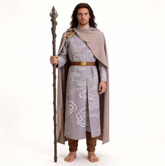 Cosplay Costume Elrond The Lord of the Rings(2026) Film Cosplay Tenue Grise Homme