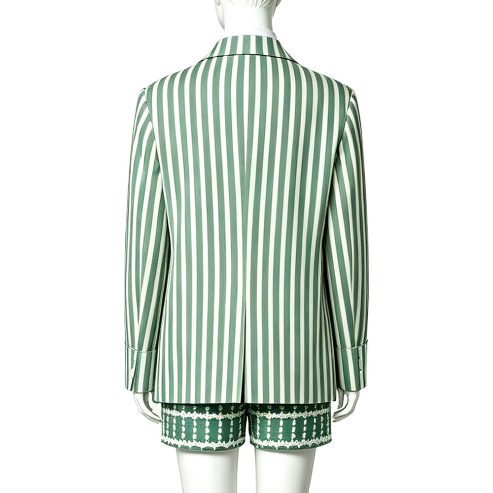 Cosplay Costume Emily Cooper Emily in Paris 6(2026) TV Cosplay Tenue Rayé Vert Femme