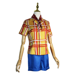 Cosplay Costume Emily Film Cosplay Tenue Jaune et Bleue Femme