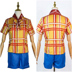 Cosplay Costume Emily Film Cosplay Tenue Jaune et Bleue Femme