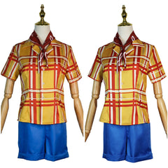 Cosplay Costume Emily Film Cosplay Tenue Jaune et Bleue Femme