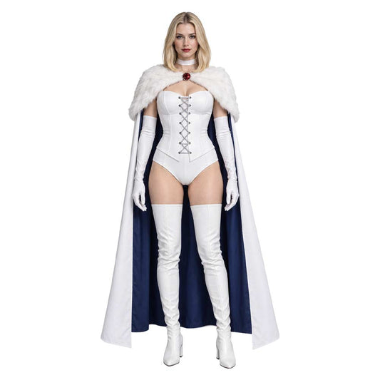 Cosplay Costume Emma Frost X-Men '97 Saison 2(2026) TV Cosplay Tenue Blanche Femme  