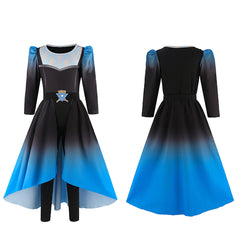 Cosplay Costume Enfant Chloe Charming Descendants: Wicked Wonderland(2026) Film Cosplay Robe Bleue et Noire