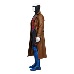 Cosplay Costume Enfant Gambit X-Men '97 Saison 2(2026) TV Cosplay Combinaison Bleue et Rouge