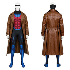 Cosplay Costume Enfant Gambit X-Men '97 Saison 2(2026) TV Cosplay Combinaison Bleue et Rouge