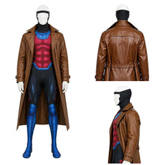 Cosplay Costume Enfant Gambit X-Men '97 Saison 2(2026) TV Cosplay Combinaison Bleue et Rouge