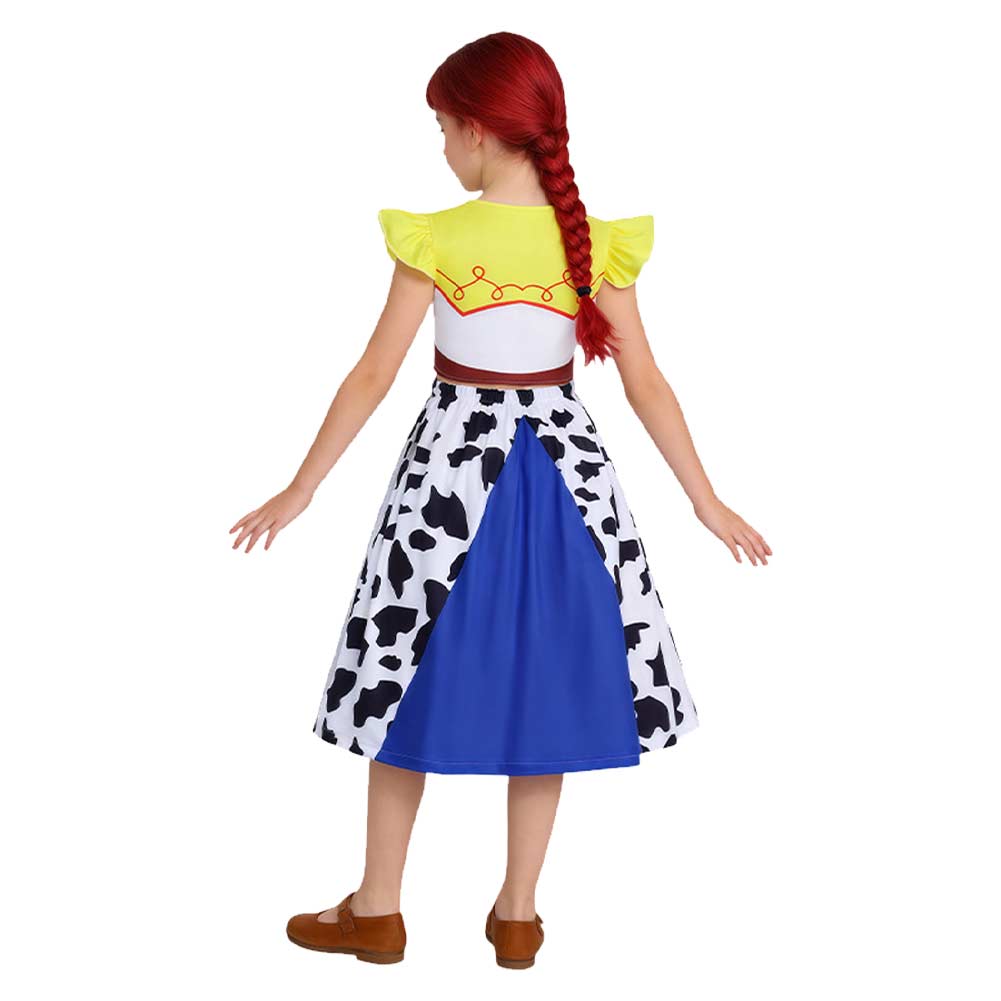 Cosplay Costume Enfant Jessie Film Cosplay Tenue Jaune et Bleue