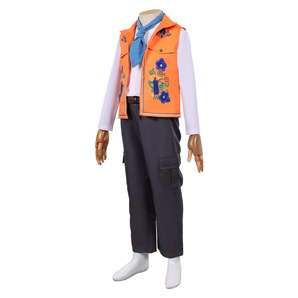 Cosplay Costume Enfant Luis Madrigal Descendants: Wicked Wonderland(2026) Film Cosplay Tenue Orange et Noire