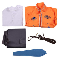 Cosplay Costume Enfant Luis Madrigal Descendants: Wicked Wonderland(2026) Film Cosplay Tenue Orange et Noire