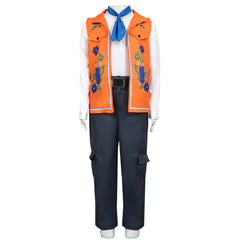Cosplay Costume Enfant Luis Madrigal Descendants: Wicked Wonderland(2026) Film Cosplay Tenue Orange Ver.2