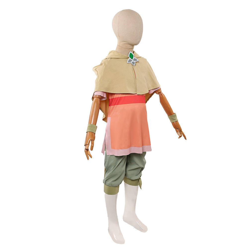 Cosplay Costume Enfant Pavi Avatar: Seven Havens(2026) TV Cosplay Tenue Beige et Orange