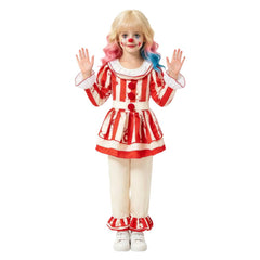 Cosplay Costume Enfant Pennywise It Film Cosplay Tenue Rouge et Blanche