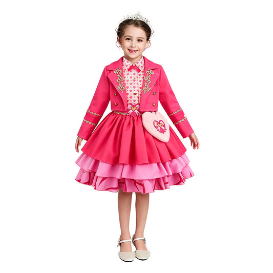 Cosplay Costume Enfant Pink Descendants: Wicked Wonderland(2026) Film Cosplay Robe Rose