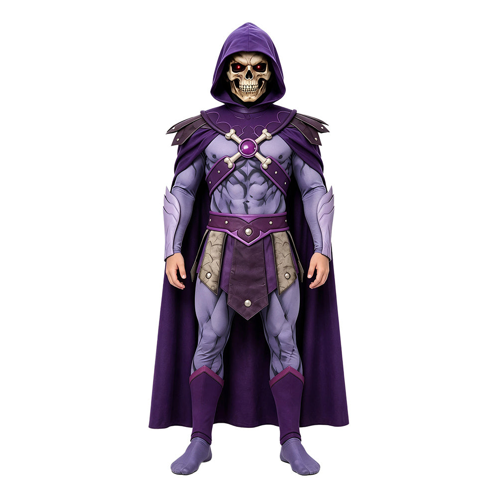 Cosplay Costume Enfant Skeleton King Les Maîtres de l'Univers(2026) Film Cosplay Combinaison Violette