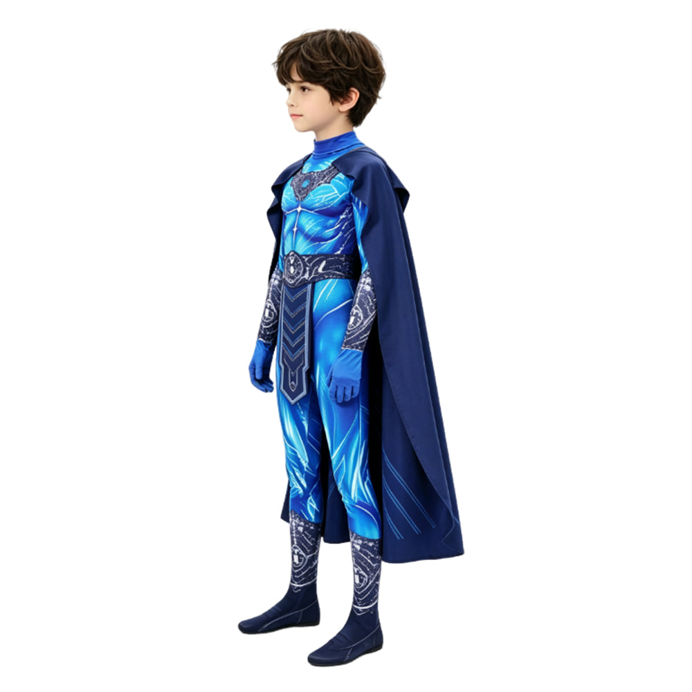 Cosplay Costume Enfant Skeletor Les Maîtres de l'Univers(2026) Film Cosplay Combinaison Bleue