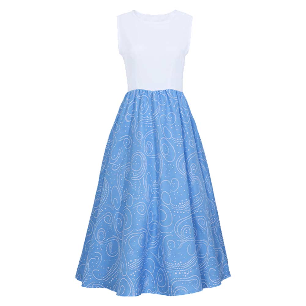 Cosplay Costume Fée Marraine Cendrillon Film Cosplay Tenue Bleue Femme