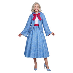 Cosplay Costume Fée Marraine Cendrillon Film Cosplay Tenue Bleue Femme