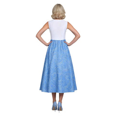 Cosplay Costume Fée Marraine Cendrillon Film Cosplay Tenue Bleue Femme