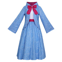 Cosplay Costume Fée Marraine Cendrillon Film Cosplay Tenue Bleue Femme