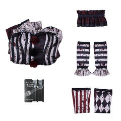 Cosplay Costume Femme Art The Clown Terrifier 4(2026) Film Cosplay Tenue Noire Taché de Sang
