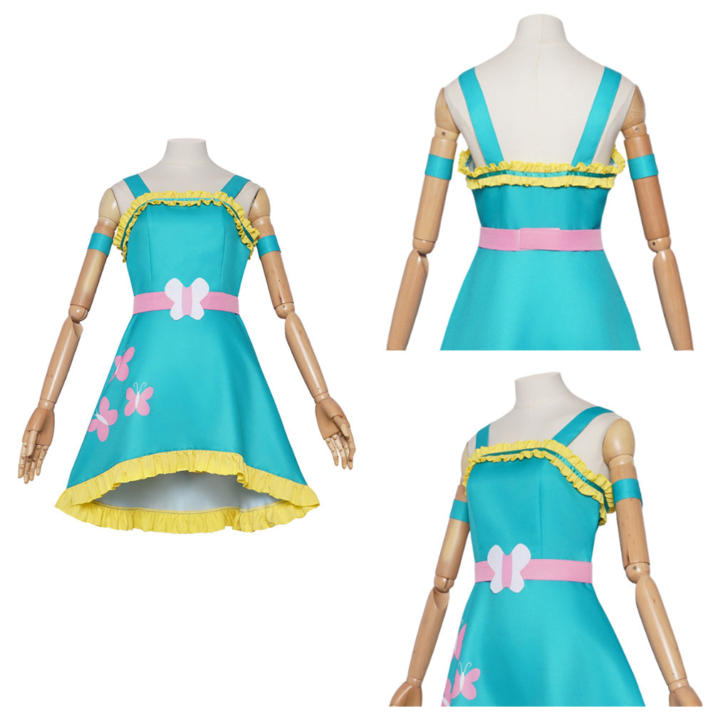 Cosplay Costume Fluttershy My Little Pony: A New Generation Film Cosplay Robe Bleue Femme
