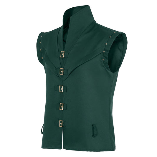 Cosplay Costume Flynn Rider Raiponce Film Cosplay Gilet Vert Homme