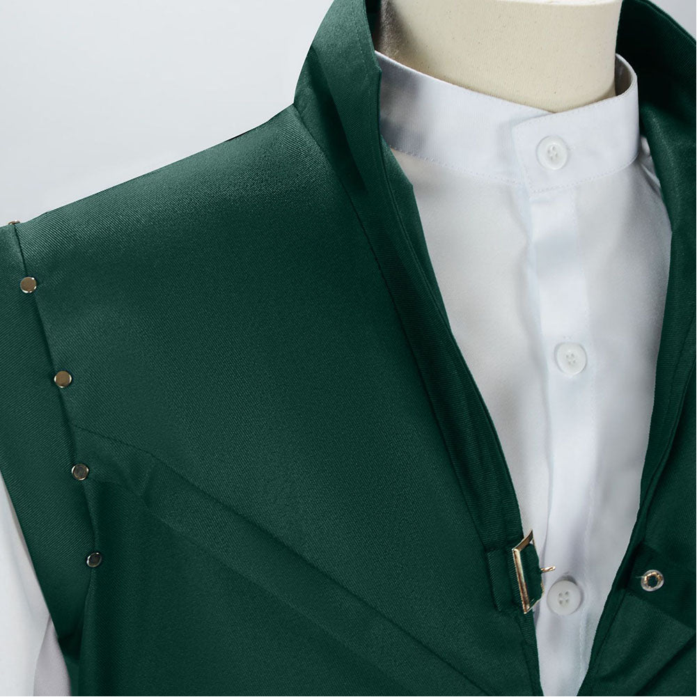 Cosplay Costume Flynn Rider Raiponce Film Cosplay Gilet Vert Homme