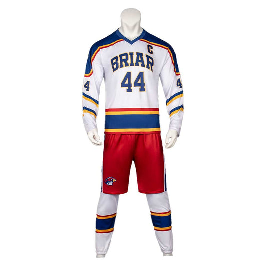 Cosplay Costume Garrett Off Campus(2026) TV Cosplay Uniforme de Hockey sur Glace Blanche Homme