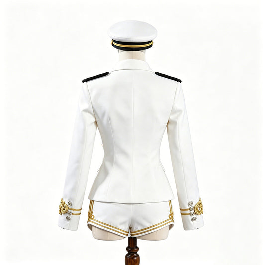 Cosplay Costume Groupe de Filles Uniforme de Scène Blanche Femme