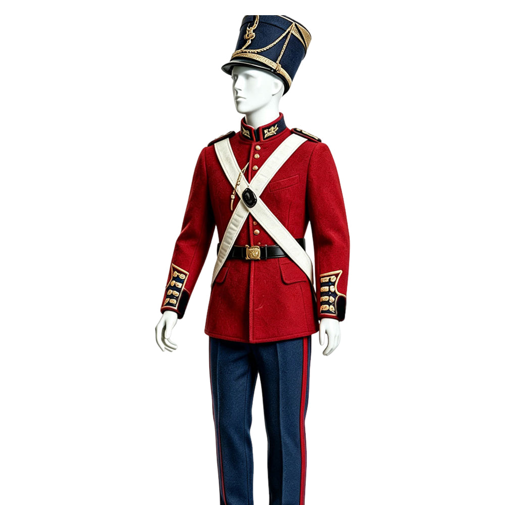 Cosplay Costume Hamlet Théâtre Cosplay Tenue de Tambour Rouge