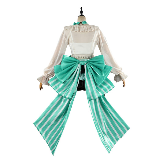 Cosplay Costume Haruka Arknights Jeu Cosplay Tenue Blanche et Verte Femme