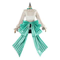 Cosplay Costume Haruka Arknights Jeu Cosplay Tenue Blanche et Verte Femme