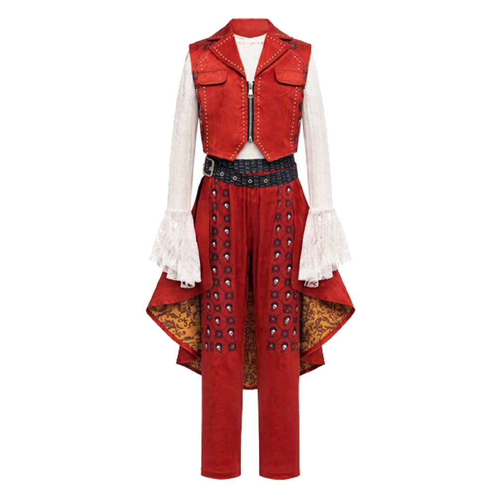 Cosplay Costume Hazel Hook Descendants: Wicked Wonderland(2026) Film Cosplay Tenue Pirate Rouge Femme