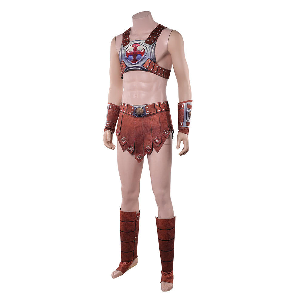 Cosplay Costume He-Man Les Maîtres de l'Univers(2026) Film Cosplay Tenue de Cuir Brune Homme