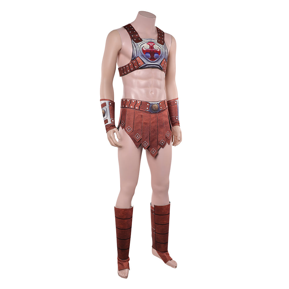 Cosplay Costume He-Man Les Maîtres de l'Univers(2026) Film Cosplay Tenue de Cuir Brune Homme