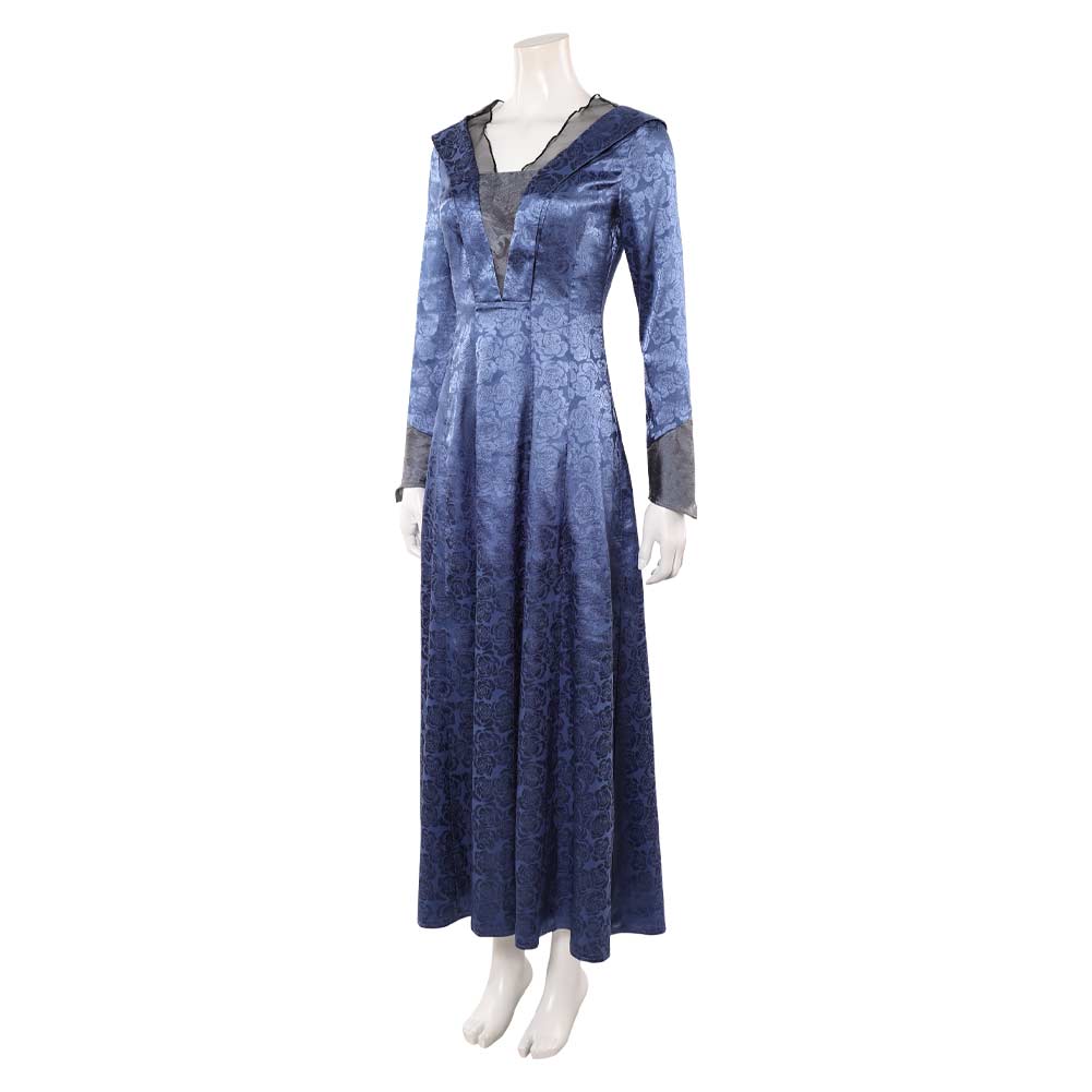 Cosplay Costume Helaena Targaryen House of The Dragon 3(2026) Robe Bleue Femme