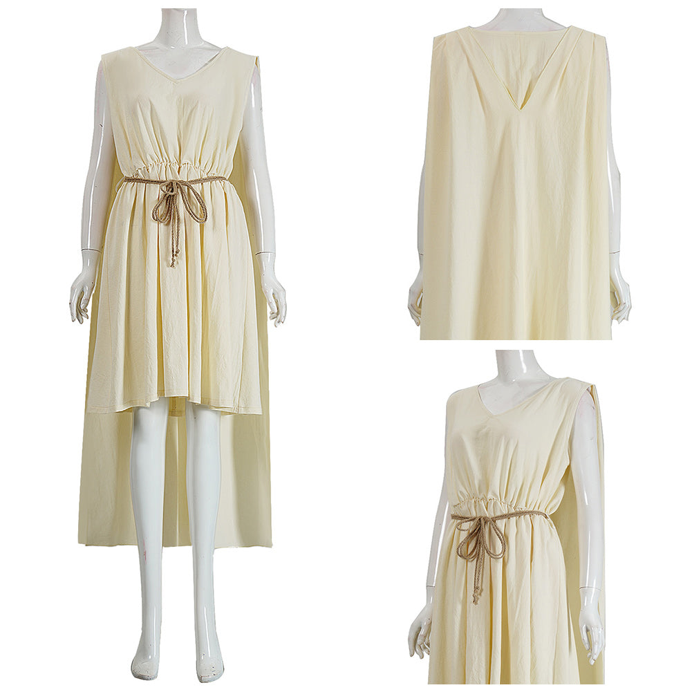 Cosplay Costume Helen The Odyssey(2026) Film Cosplay Robe Beige Femme