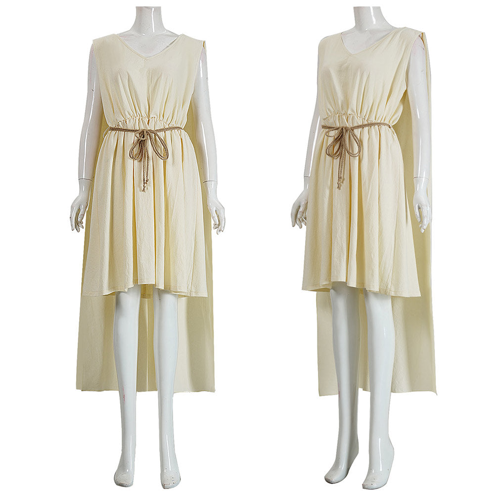 Cosplay Costume Helen The Odyssey(2026) Film Cosplay Robe Beige Femme