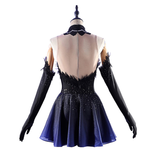 Cosplay Costume Hikaru Kamisaki Medalist Anime Cosplay Robe de Patinage Noire Femme