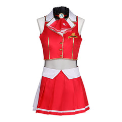 Cosplay Costume Houshou Marine Hololive Youtuber Cosplay Tenue Noire et Rouge Femme